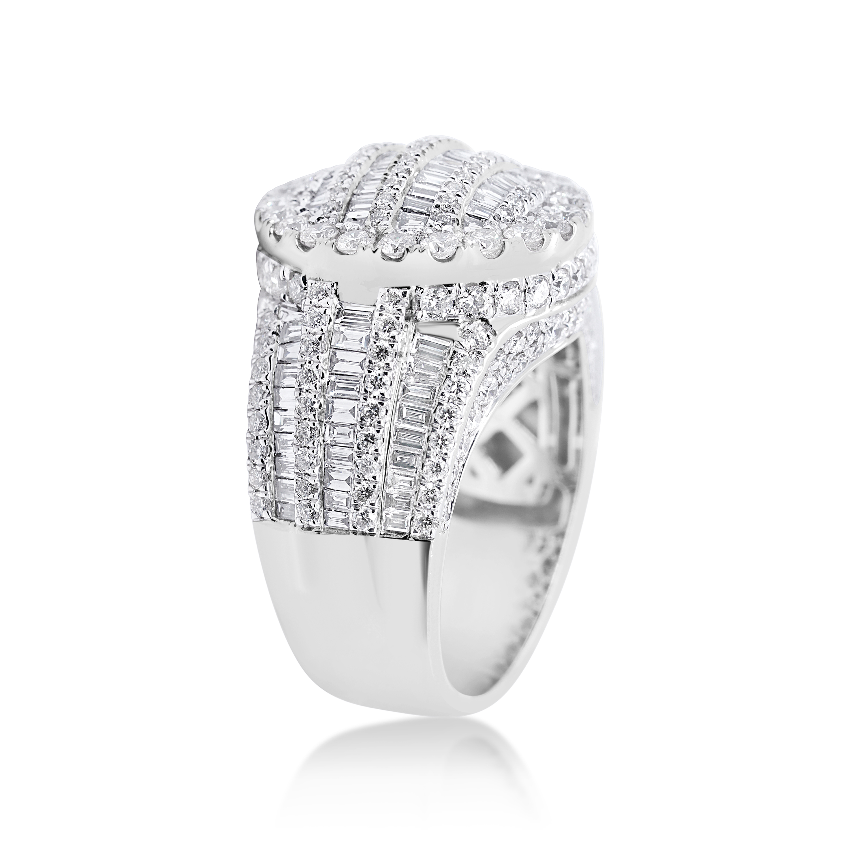 Diamond Ring 4.24 ct. 14K White Gold